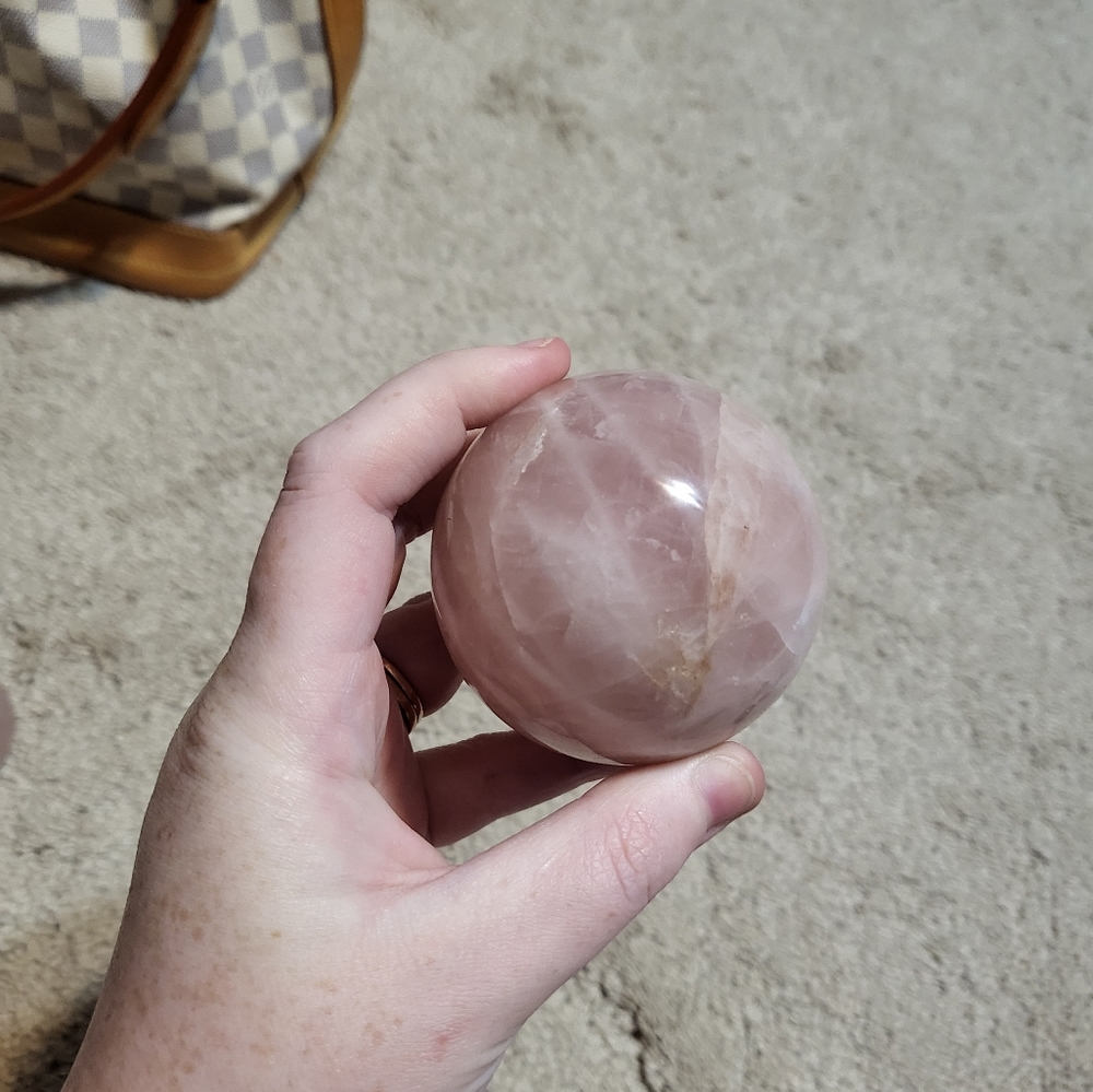 Rose quartz sphere